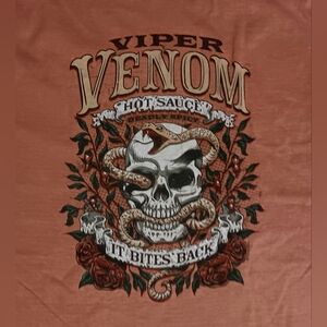 vintage Viper Venom Hot Sauce t-shirt chilli pepper dyed skull snake spicy
